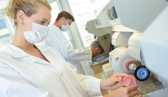 Dentures are custom made for you in a dental lab