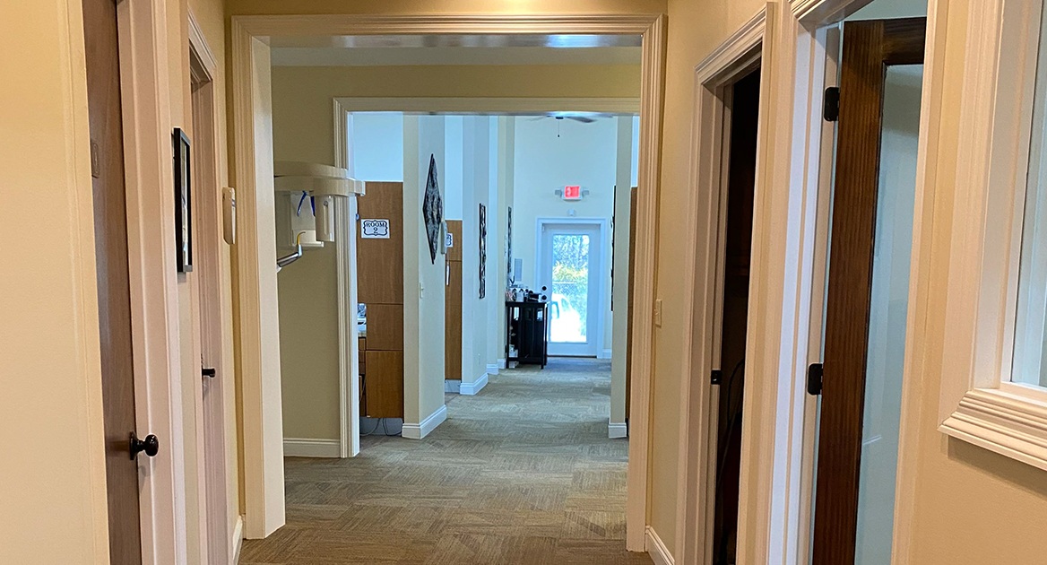 Hallway in dental office