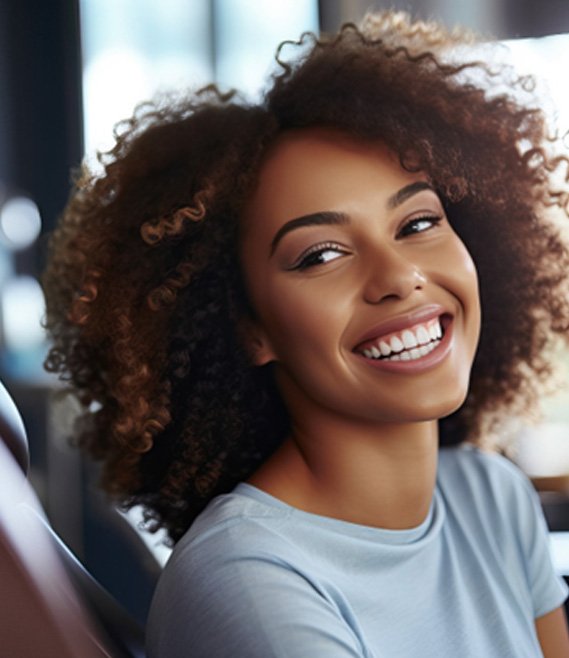 Female patient preparing for wisdom tooth extraction in Panama City 