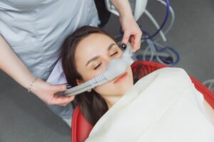 Patient undergoing sedation. 